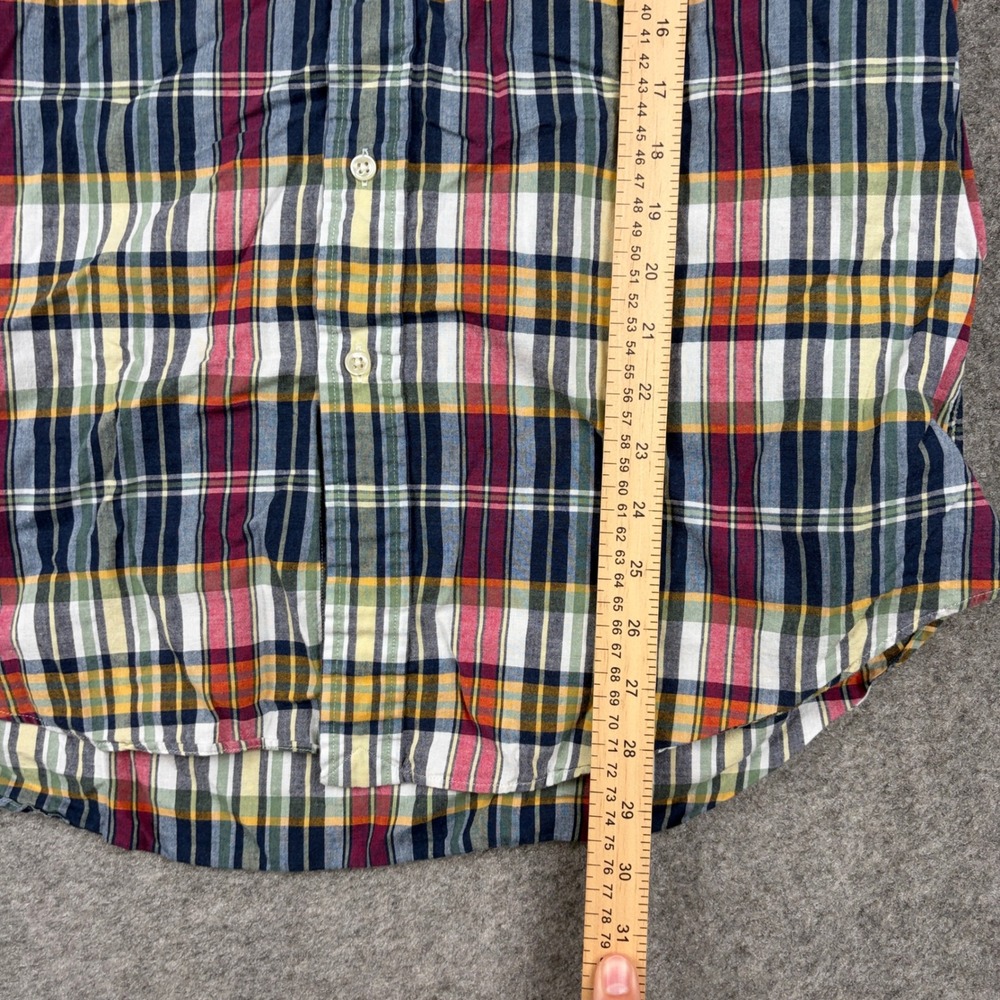Ralph Lauren Button Down Mens Large Multi-Color Plaid Short Sleeve Classic Fit - Picture 7 of 10